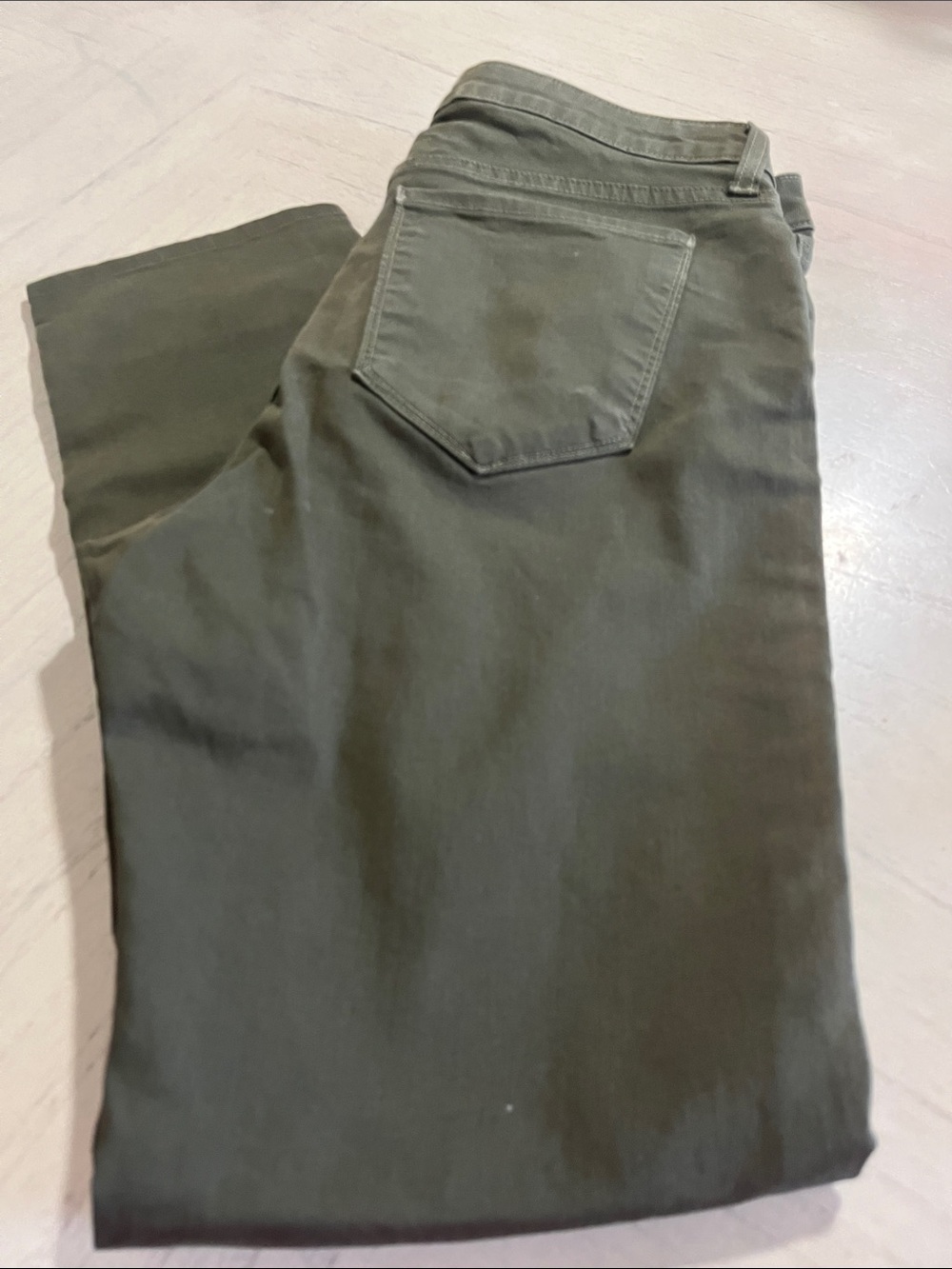 Slim Straight Men's Jeans in dark Olive Green